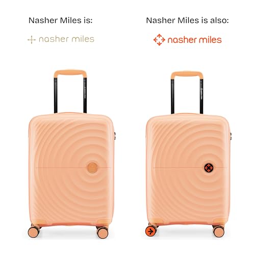 Image of Nasher Miles Polypropylene Spinner Seattle Hard-Sided Cabin Luggage 20 inch | 55cm | 8 Wheels Small Trolley Bag for Travel | Suitcase (Peach)