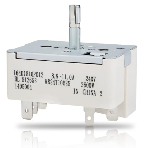 WB24T10025 Range Switch Surface Burner Control Switch, Compatible with GE Electric Range 8...