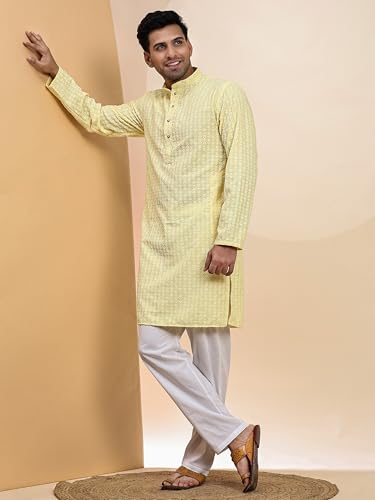 Image of Pro-Ethic Style Developer Men Silk Striped Father Son Matching Ethnic Wear Embroidery Mirror Work Kurta Pyjama Set |(Combo)B-117