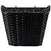 Boże Narodzenie prezent, kosz do roweru, 1 pc rowerowy koszyk, rattan tkany kosz z pokrywką, czarny 35x26x26cm (czarny)