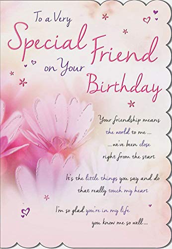 STUNNING TOP RANGE WONDERFULLY WORDED 5 VERSE VERY SPECIAL FRIEND BIRTHDAY CARD