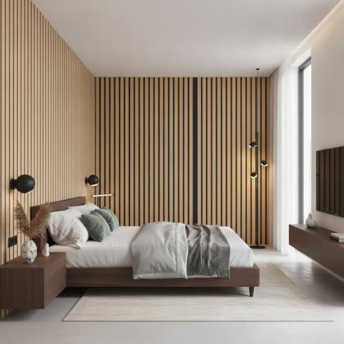 Image of Peel and Stick Wood Grating Stripe Wallpaper Self Adhesive Faux Wood Contact Paper PVC Vinyl Waterproof Removable Wall Paper for Home Decor (45x300cm, Wood E)