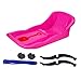 predolo 35 Inch Snow Sliding Device for Outdoor Fun, Suitable for Grass and Sand, Rose Red