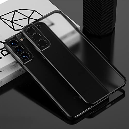 Coque silicone transparente Galaxy S21 Ultra avec protection antichoc noire