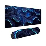Tappetino Mouse XXL 800x300 mm Tappetino Mouse Gaming Linea Impermeabile Mousepad Tecnologia Sottomano Scrivania con Base in Gomma Antiscivolo Ufficio Accessori Tappeto Scrivania Bordo Cucito K-09