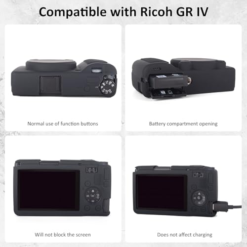 Funda de silicona Ricoh GR IV carcasa protectora con protector pantalla GR4 4