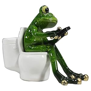 Comfy Hour 5" Resin Frog Figurine – Novelty Funny Sitting Frog Sculpture for Shelf, Table, or Desk Décor, Animal Collectible Decoration Comfy Hour 5 Resin Frog Figurine–Novelty Funny Sitting Frog Sculpture for Shelf Table or Desk Decor Animal Collectible Decoration