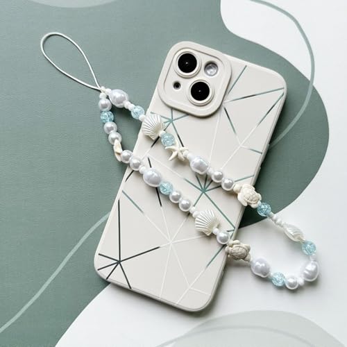 Image of Cute Beaded Camera Wrist Strap for Phone, Digital Camera Charm Lanyard, Pearl Beaded Chain for Bag Keychain Gift