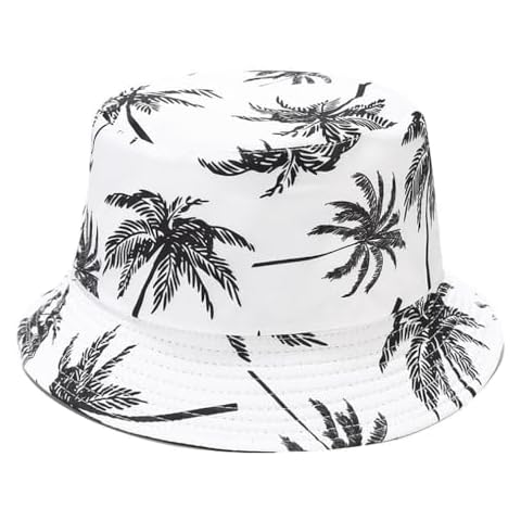 Quanhaigou Coco Tree Print Bucket Hats Unisex Summer Travel Beach Fisherman Cap for Men Women Teens Cover
