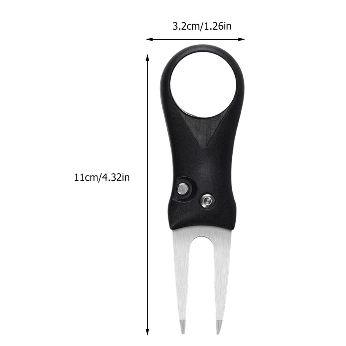 KESYOO 2Pcs Golf Divot Repair Tool Abs Handle Forks with Spring Button for Easy Use Portable and Durable Golf Accessories for Lawn