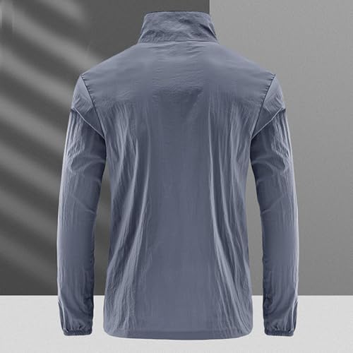 Light Jacket Men UPF 50+ Full Zip Sun Protection Cooling Hoodie Long Sleeve Sun Shirts Hiking Fishing Swim Rash Guard4