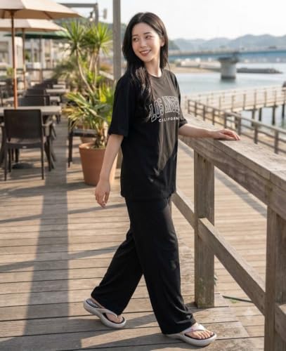 Image of DIAZ Women Co-ord Set for Girls | Stylish Two Piece Dress with Oversize Tshirt & High Waist Jogger|Trendy Cotton Blend Track Suit Set for Women | Casual /Travel & Lounge Wear Outfits