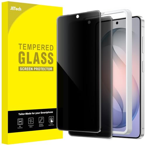 JETech Protection D'écran Anti-Espion pour Samsung Galaxy S26, Film en Verre Trempé avec Outil d'Installation Facile, Compatible avec ID par Empreinte Digitale, Lot de...