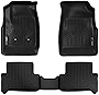 MAXLINER Custom Fit Floor Mats 2 Row Liner Set Black Compatible with 2015-2022 Chevy Colorado Extended Cab / GMC Canyon Extended Cab