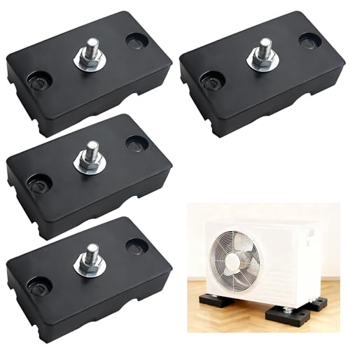 4 Piezas Silentblock Goma,Almohadilla de Choque para Aire,Almohadillas Antivibración, Soportes Antivibración para Aire Acondicionado, Aptos para La Mayoría de Unidades Acondicionado Externas