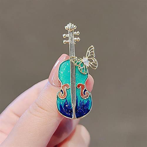 Broches de violín esmaltados para vestidos de fiesta y galas de música 4