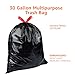 Amazon Basics 30 Gallon Multipurpose Drawstring Trash Bags, 20% Post Consumer Recycled, 50 count