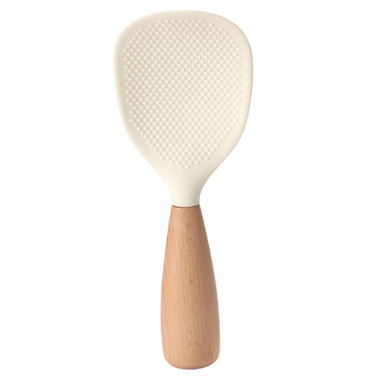 COLLBATH Rice Spoon Food Scoop Kitchen Rice Scoop Table Spoon Rice Spatula Non Stick Scoop Multipurpose Scoop Nonstick Rice Paddle Scoop for Kitchen Silicone Scoop White