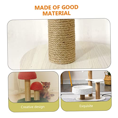 Columna de rascador para gato de madera natural ajustable miniatura 2