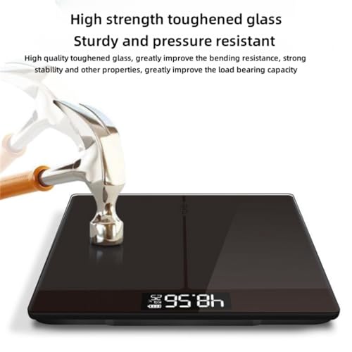 Báscula digital de baño alta precisión marrón miniatura 4