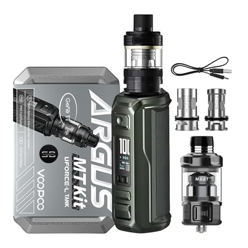 Voopoo Argus MT Vape Kit [Lime Green] - Available in 5 colours - 3A Fast Charge 3000mAh Battery 100W IP68 - Compatible with MAAT Tanks & TPP Coils - No Nicotine