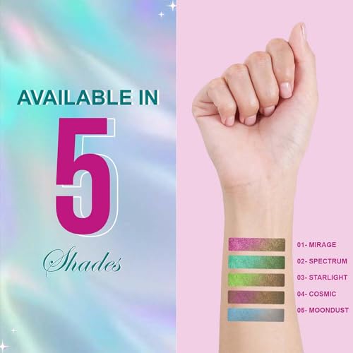 Image of Glam21 Prismatic 5D Eyeliner| Waterproof | Smudge proof | Long lasting eyeliner with easy application | Creamy Formula | Multichrome Effect Bold Color Payoff | Pack Of 2 - 0.4gm Each (Spectrum & Cosmic)