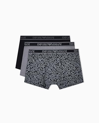 Emporio Armani Core Logoband Lot de 3 Boxers pour Homme, Noir, Taille L, Noir, L
