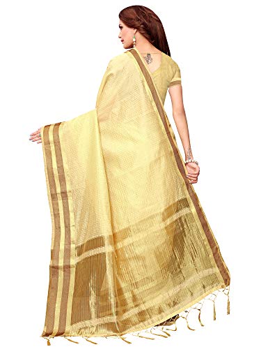 Image of AKHILAM Women's Cotton Silk Saree with Unstitched Blouse Piece (CNCX01 Parent)