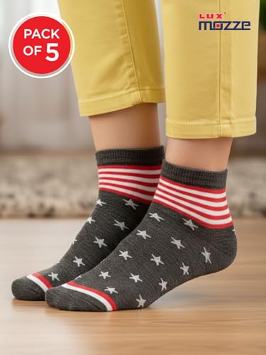 Image of Orbit Ankle Length Socks for Men |Made With Durable & Breathable Cotton | Ideal for Gym, Running, Office | 3 Pair -Multicolor