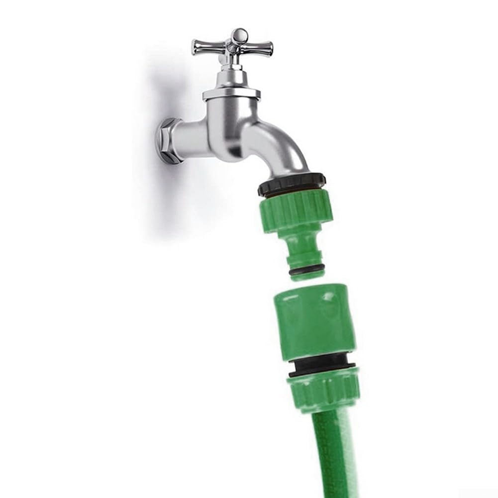 100 conectores de manguera de jardín para acoplamiento rápido para grifo de 1/2 pulgadas, adaptador para sistema de riego, balcón, flores, riego de coche, lavado de coches