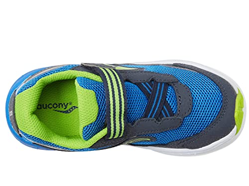 Saucony Ride 10 Jr Sneaker, Navy/Green, 6.5 US Unisex Little Kid2