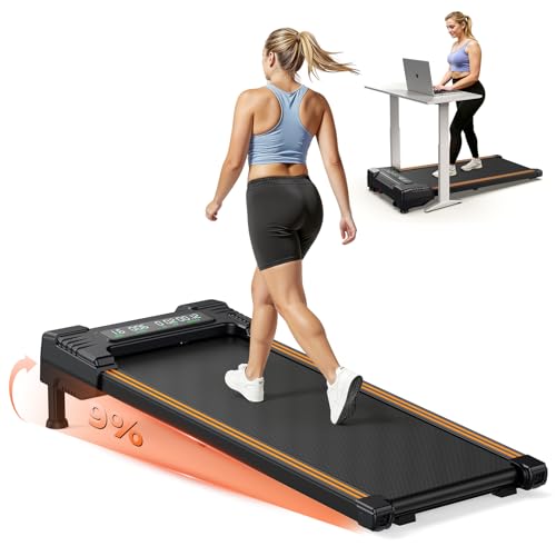 Walking Pad con inclinazione automatica del 9%, REPOWER Walkingpad silenzioso con telecomando fino a...