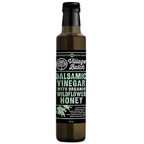 VILLAGE BATCH Balsamic Vinegar Organic With Raw Organic Wildflower Honey Greek Dressing Balsamic Vinegar Dressing (Pack of 2)