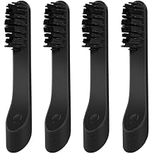 4-Count Black Electric Toothbrush Replacement Heads Compatible with Similar Sonic Toothbrushes Adult Refill Brush Heads