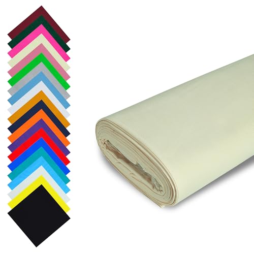 Tissu au mètre de qualité supérieure 100% coton crème pour vêtement