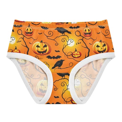 EOSDT 不気味なハロウィーン ジャック パンプキン ガールズ 下着 幼児 コットン パンティー ガールズ キッズ ブリーフ 下着 美的 サイズ 5