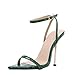 Mules Talon Haut Mode Femme Escarpins Sandales Shoe été Tongs Bout Légèrement Ouvert Basses Bloc Boucle Mariage Fashion Tongs de Plage et Claquettes de Piscine(Vert,36)