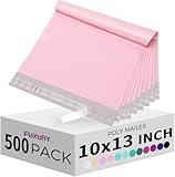 Fuxury Poly Mailers 10x13 Inch 500pc,Sturdy Shipping Bags for Clothes,Self Adhesive Mailing Shipping Envelopes,Waterproof Mailers Poly Bags,Colorful Packaging Bags for Small Business Pink