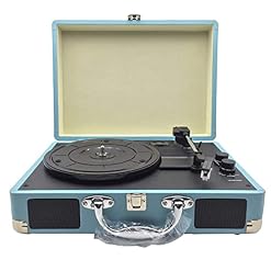 Tourne-Disque rétro, Tourne-Disque Vintage Bluetooth à 3 Vitesses avec Haut-Parleur stéréo, Valise à entraînement par… - Les Beatles, Paul McCartney, John Lennon, RIngo Starr, George Harrison