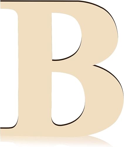 Miniatura 10 de HGWOUY Letras de madera de 12 pulgadas de alto, letras de madera sin terminar de 0.28 pulgadas de grosor, letras de madera en blanco para decoración