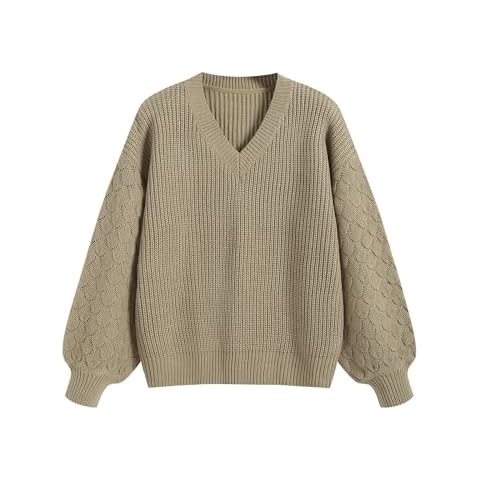 ZAFUL Women's Chunky V-Neck Sweater Cover