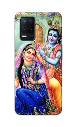 Image of Printed Hard Back Cover Case for Realme 9 5G Back Cover (Radha Krishna) -1803