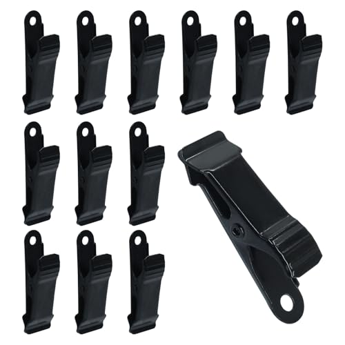 Jiozermi 12 Pcs Mini Metal Clamps, Black