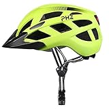 Amplia ventilación: El casco de ciclismo PHZING está diseñado con 23 agujeros de ventilación integrados para reducir la temperatura en la cabeza y la resistencia. El diseño especial de la visera bloquea la luz del sol bastante bien, por lo que puedes disfrutar incluso en los días calurosos, y puedes quitarla cuando no la necesites.