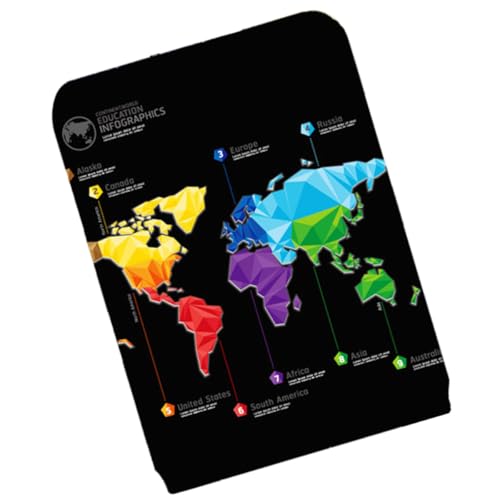 DOITOOL Funda Elástica para Maleta 22-24 Pulgadas de Poliéster y Spandex Diseño de Mapa del Mundo, Cubierta Protectora contra Polvo y Arañazos para Equipaje de Viaje Ruedas