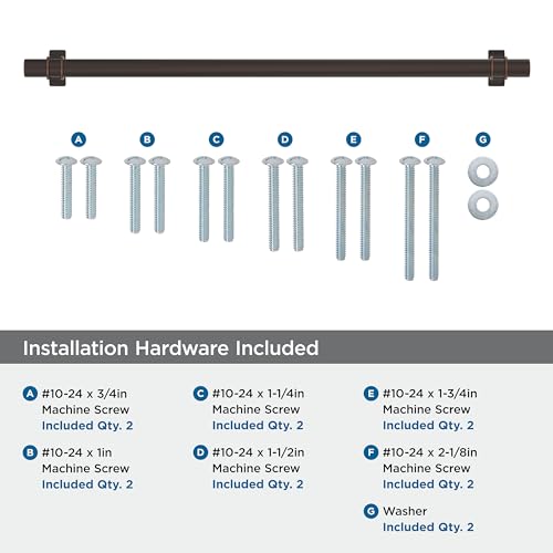Image of Amerock Davenport 18 inch (457mm) Center-to-Center Oil-Rubbed Bronze Appliance Pull, BP36699ORB