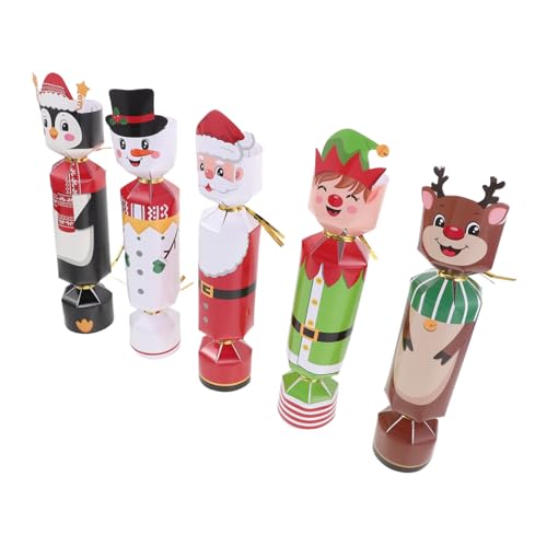 GLEAVI 24個折りたたみ紙製クリスマスキャンディボックス カーラッパー付き お菓子型トリートボックス 収納便利 ホリデー向けパーティーフ