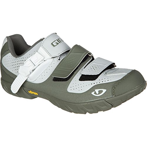 Image of Giro Terradura Women's Mountain Bike Shoe, Glacier Grey /Mil Spec Olive, US 6.5 / EU 38