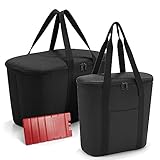 Set aus reisenthel coolerbag (20L) + reisenthel thermoshopper (15L) mit Kühlakku - 2 Kühltaschen mit Kühlakku, Black