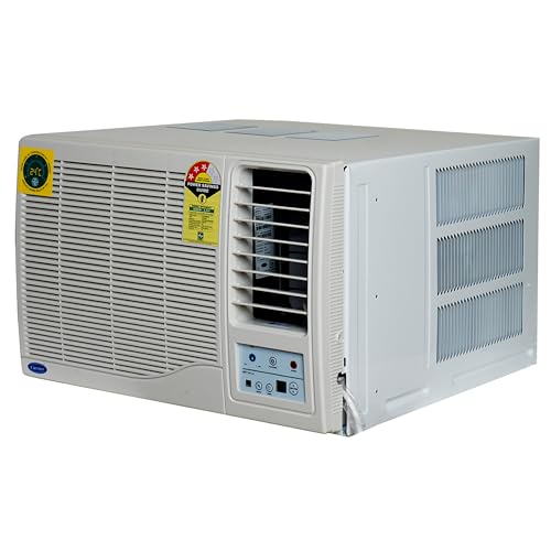 Image of Carrier 1Ton 3 Star Window Fixed Speed AC(Copper, Dust Filter & Turbo Mode, 2024 Model, Estrella Ex,CAW12EC3R34F0,White)